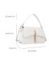 Crocodile Embossed Square Bag Tassel Decor Flap For Daily