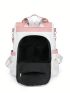 Two Tone Classic Backpack Studded Decor