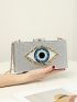 Sequins Silver Box Bag Acrylic Clutch Bag Glitter Purse Evening Handbag For Party