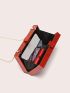 Sequins Red Box Bag Acrylic Clutch Bag Glitter Purse Evening Handbag For Party