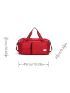 Medium Duffel Bag Red Fashionable Double Handle With Shoes Compartment Waterproof For Travel & Gym