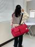 Medium Duffel Bag Red Fashionable Double Handle With Shoes Compartment Waterproof For Travel & Gym