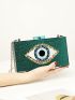 Sequins Silver Box Bag Acrylic Clutch Bag Glitter Purse Evening Handbag For Party