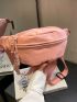 Medium Fanny Pack Pink Minimalist Adjustable Strap For Daily