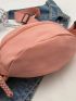 Medium Fanny Pack Pink Minimalist Adjustable Strap For Daily