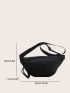 Medium Fanny Pack Black Minimalist Release Buckle For Daily