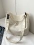 Minimalist Hobo Bag Medium White