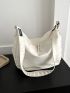 Minimalist Hobo Bag Medium White