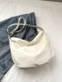 Minimalist Hobo Bag Medium White