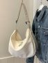 Minimalist Hobo Bag Medium White