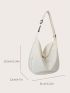 Minimalist Hobo Bag Medium White