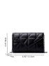 Mini Envelope Bag Black Quilted Chain PU