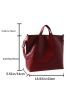 Large Top Handle Bag Red Fashionable For Daily