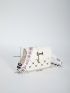 Mini Square Bag Two Tone Heart Pattern Flap PU