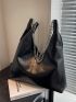 Large Tote Bag Fashionable Solid Magnet Chain Strap