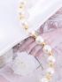 Faux Pearl Decor Bag Strap Beaded