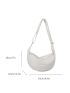 Textured Zipper Hobo Bag Fashion