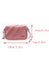 Mini Metal Detail Square Bag Metallic Fashion Pink