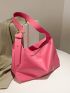 Buckle Decor Hobo Bag Fashion Pink