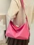 Buckle Decor Hobo Bag Fashion Pink