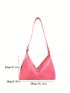 Buckle Decor Hobo Bag Fashion Pink