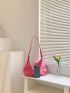 Buckle Decor Hobo Bag Fashion Pink