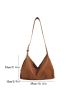 Buckle Decor Hobo Bag Fashion Brown