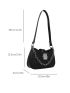 Small Shoulder Bag Argyle Embossed Chain Decor