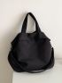 Large Shopper Bag Minimalist Black