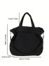 Large Shopper Bag Minimalist Black