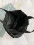 Large Shopper Bag Minimalist Black