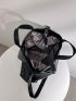 Large Top Handle Bag Minimalist Black