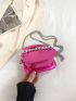 Mini Satchel Neon Pink Chain Decor Funky