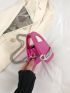 Mini Satchel Neon Pink Chain Decor Funky