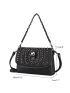 Women Shoulder Bag Black Small Size Crossbody Bag Punk Stud Skull Handbag Purse