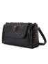 Punk Skull Tote Purse Women Shoulder Bag PU Crossbody Bag Zipper Handbag Top-Handle Purse