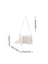 Mini Square Bag Pearl Beaded Design Drawstring