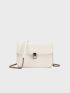 Mini Flap Square Bag Metal Lock Minimalist