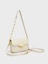 Small Flap Square Bag Metal Decor Elegant