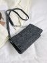 Studded Decor Square Bag Small Flap