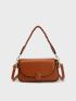 Small Flap Square Bag Elegant Contrast Binding