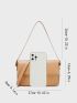 Flap Square Bag Metal Decor Elegant