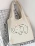 Small Shopper Bag Cartoon Print Double Handle