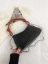 Medium Shoulder Bag Letter Embossed Chain Strap