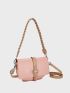 Small Saddle Bag Colorblock Flap Design