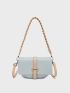 Small Saddle Bag Colorblock Flap Design