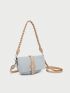 Small Saddle Bag Colorblock Flap Design