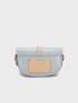 Small Saddle Bag Colorblock Flap Design