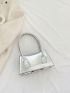 Small Square Bag Metallic Double Handle For Daily