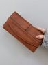 Vintage Brown Long Wallet Fold Over